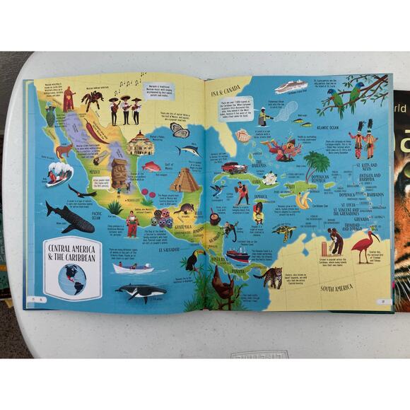 Lot of 2 Usborne Big Picture Atlas World Of Animals Encyclopedia Reference Books - Picture 10 of 11